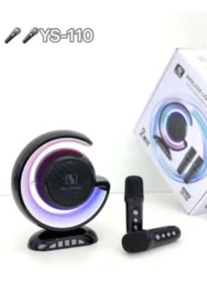 Wireless Lightshow Speaker With Two Wireless Microphones