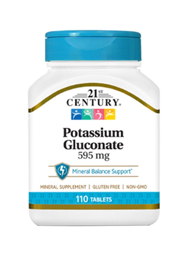 Potassium Gluconate Dietary Supplement 595mg - 110 Tablets
