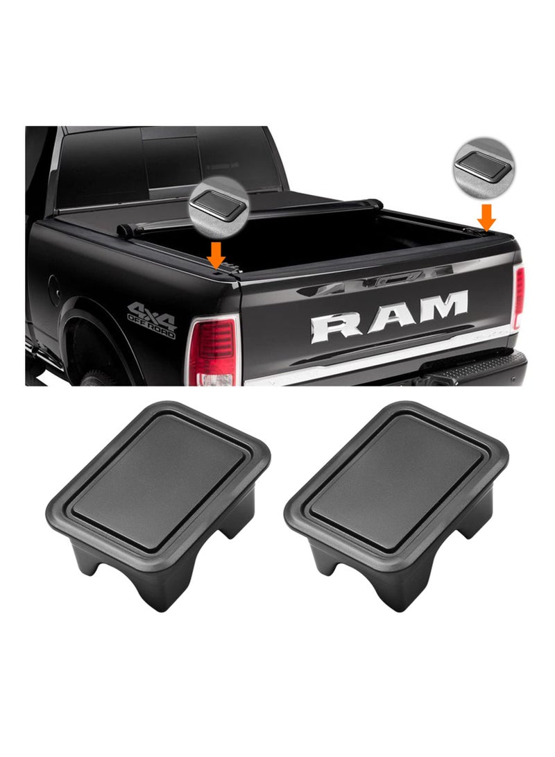 Stake Pocket Covers for Ram 1500, Rear Truck Bed Rail Stake Pocket Cover Compatible with Dodge Ram 2019 2020 2021(Set of 2)