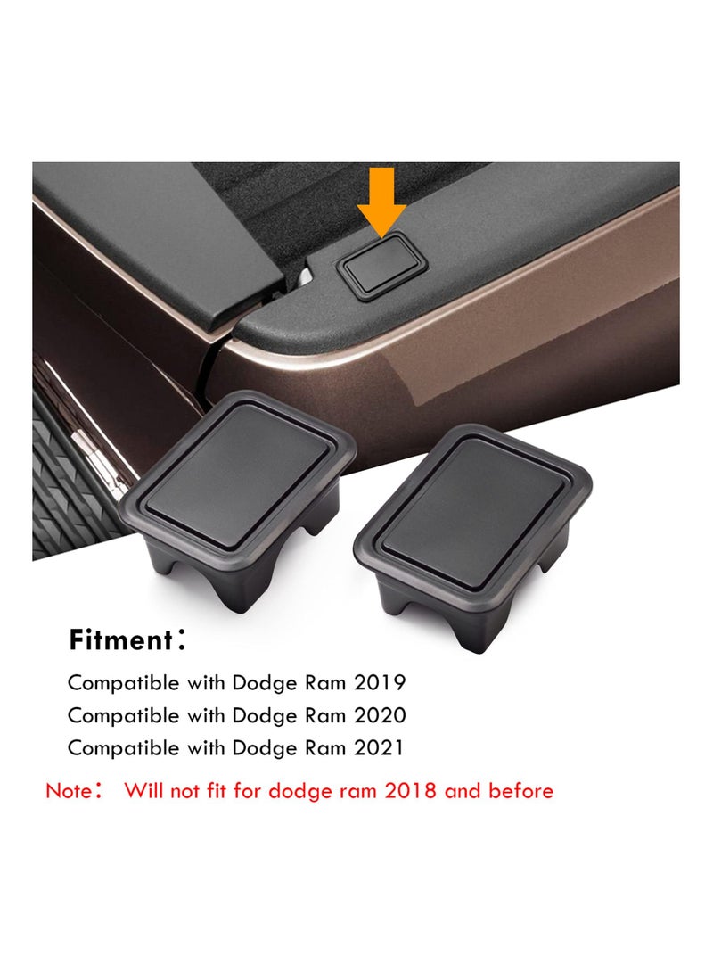 Stake Pocket Covers for Ram 1500, Rear Truck Bed Rail Stake Pocket Cover Compatible with Dodge Ram 2019 2020 2021(Set of 2)