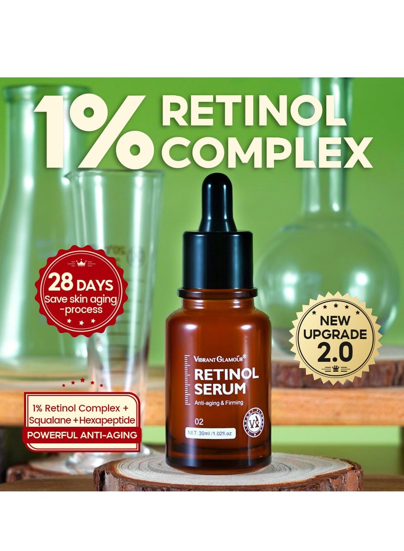 Reduce Fine Lines, Anti-wrinkle Firming Retinol Facial Serum 30g