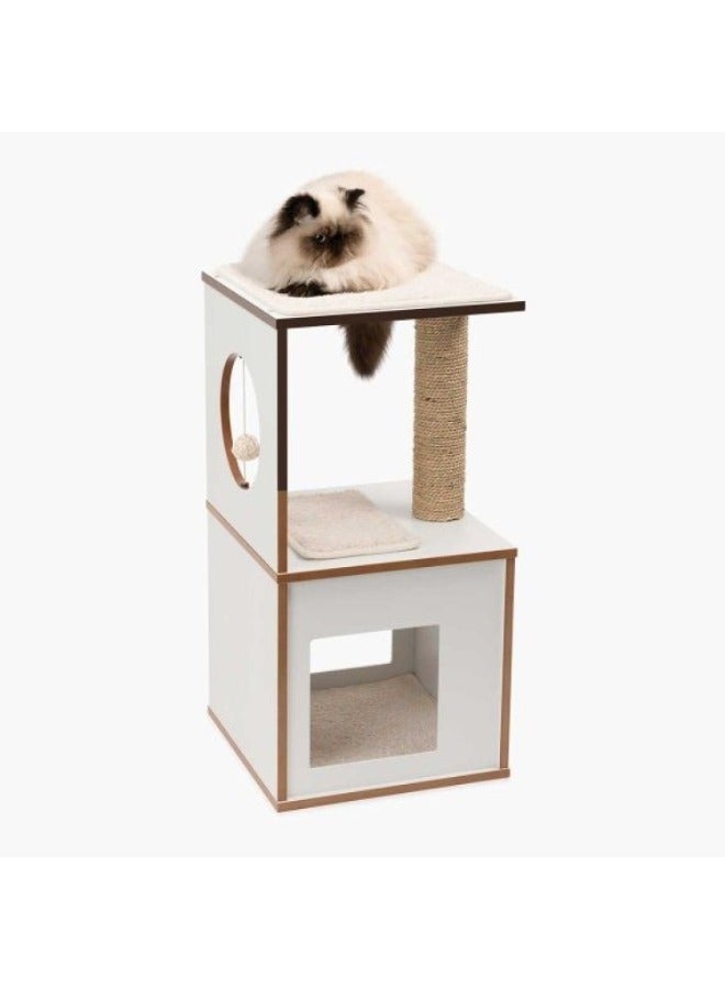 Premium Cat Furniture V Box Small White