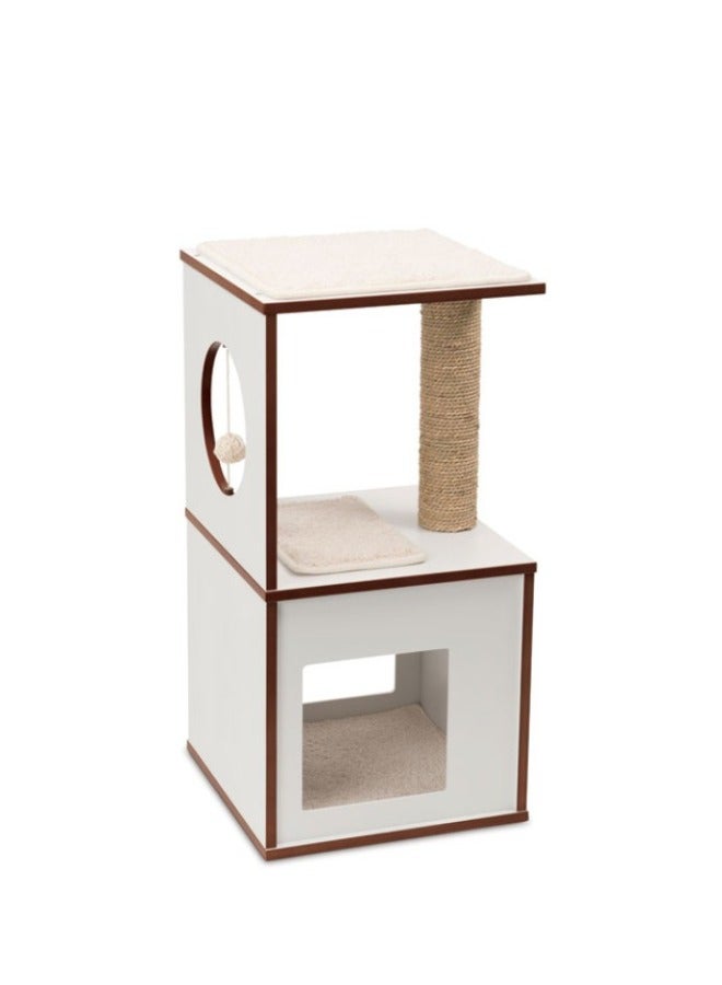 Premium Cat Furniture V Box Small White