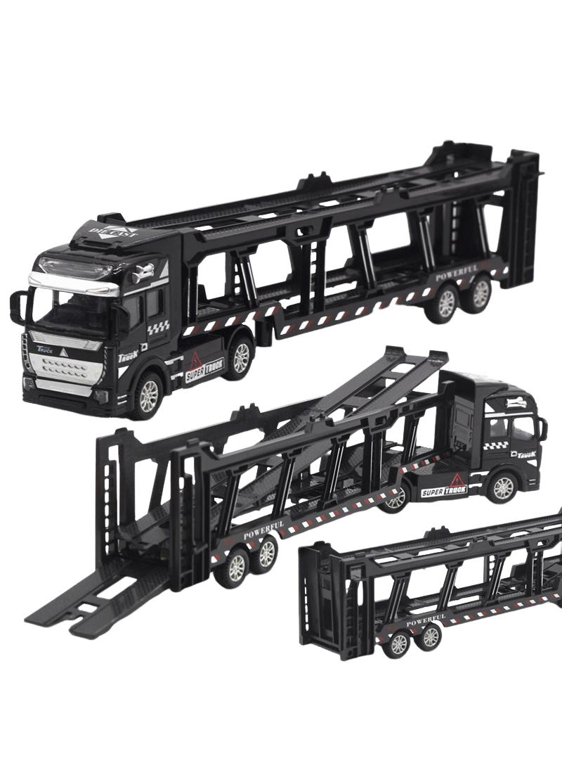 1 Pcs Alloy Transporter Model Pull Back Toy Truck Black
