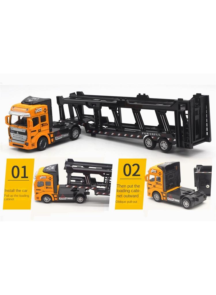1 Pcs Alloy Transporter Model Pull Back Toy Truck Black