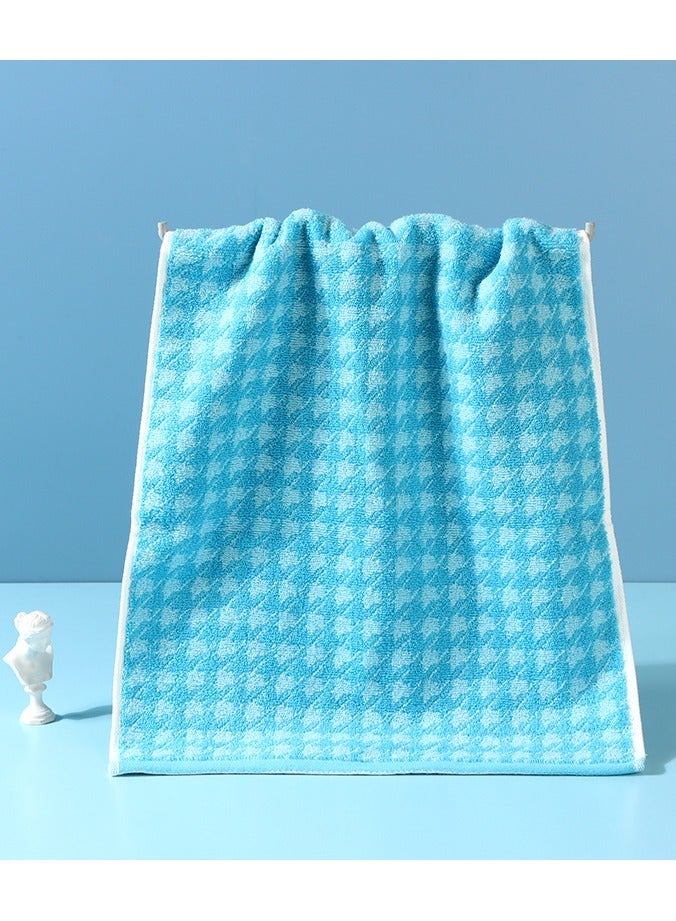 Houndstooth Adult Towel (Blue)