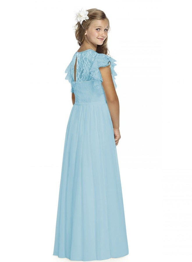 Girls Long Dress Summer New Vintage Patchwork Idyllic Holiday Children's Ruffles Princess Dresses size 3-16 years