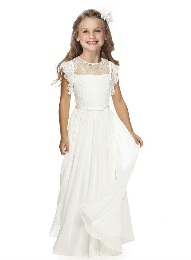 Girls Long Dress Summer New Vintage Patchwork Idyllic Holiday Children's Ruffles Princess Dresses size 3-16 years