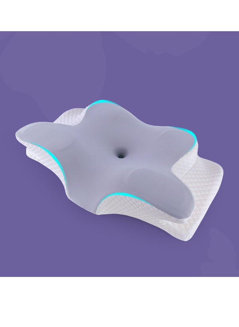 Butterfly Shape Cervical Neck Pillow for Shoulder and Neck Pain Relief Memory Foam Neck Pillow Ergonomic Orthopedic Neck Support Bed Pillow