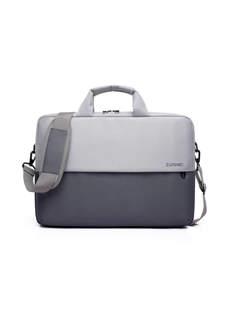 Korean Version Large Capacity Single Shoulder Diagonal Cross Business Travel Document Shockproof Portable Notebook Bag 15 inches