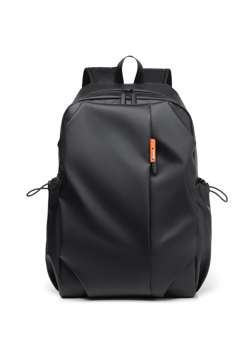 Fashionable Men's Backpack With Leather Film