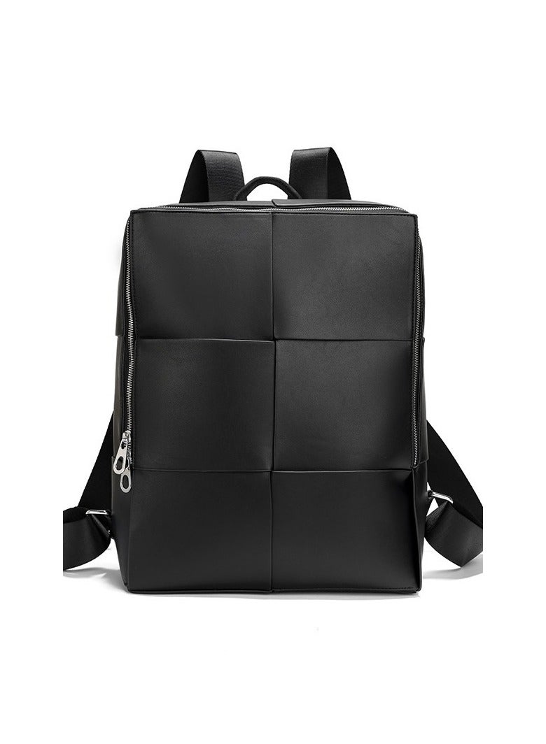 Unique Design Genuine Leather Woven Computer Backpack/Travel Bag