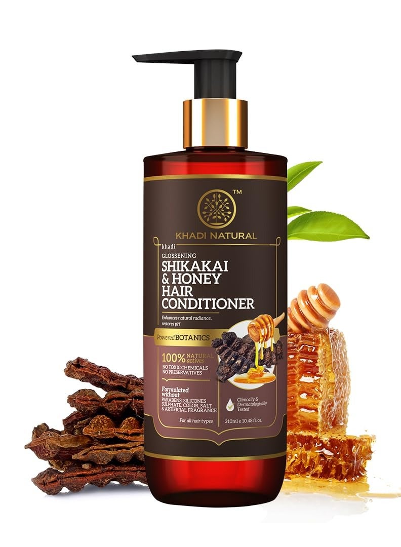 Khadi Natural Shikakai and Honey Conditioner Conditioner that makes hair rich and silky Nourish hair and adds health Suitable for all hair types Powered Botanics 310ml