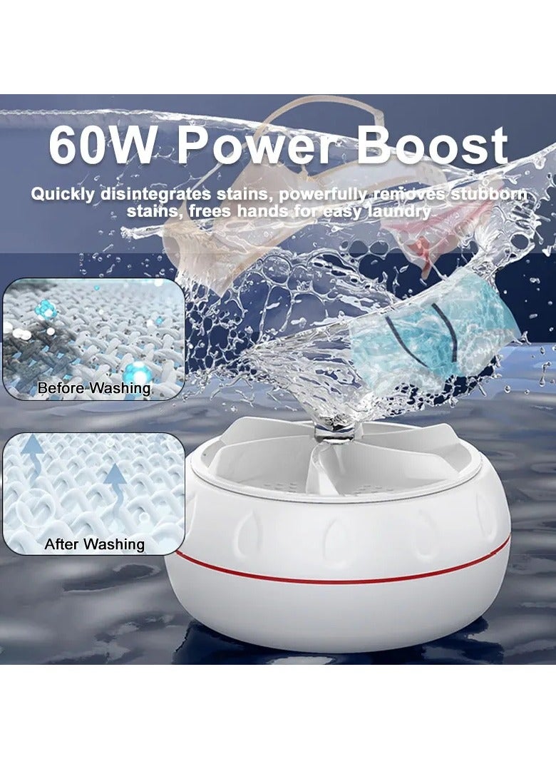 60W High Power Mini Portable Washing Machine Small Washing Machine for Baby Clothes Socks Business Trip