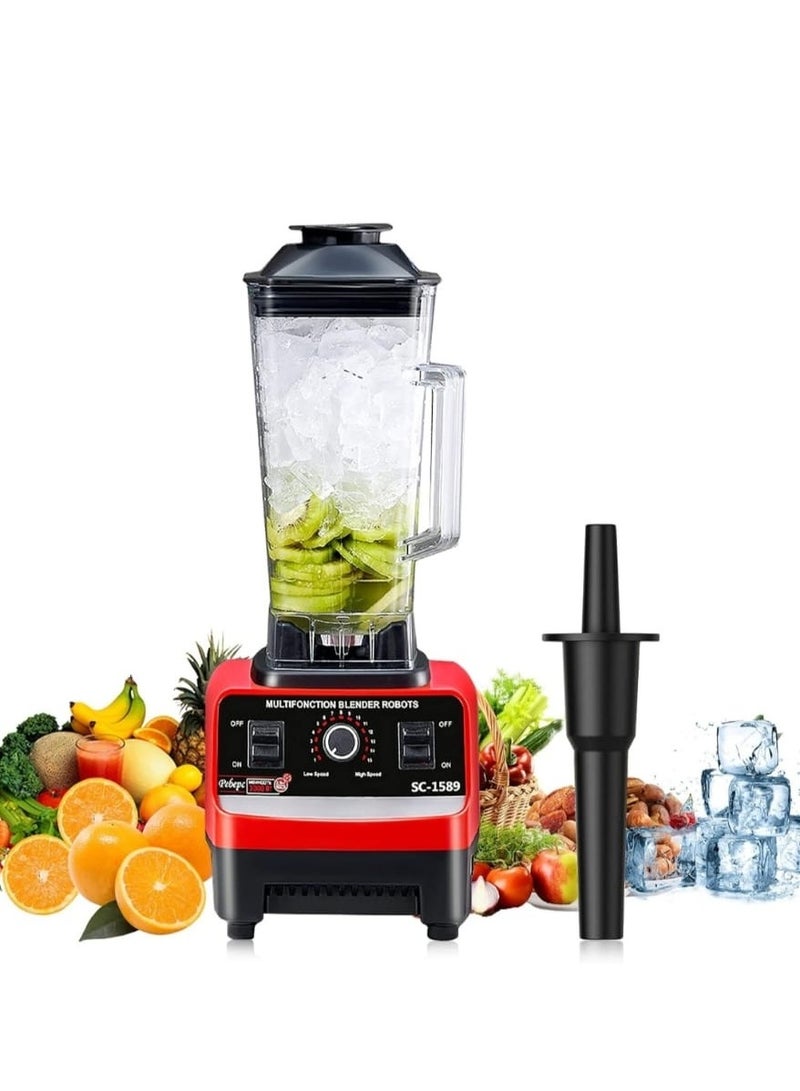 4500w Heavy Duty Commercial Grade Multifunctional Blender 2 In 1 For Smoothie Milkshake Juicer Ice Crusher Electric Grain Grinder With 15 Rotating Speeds 2.5L