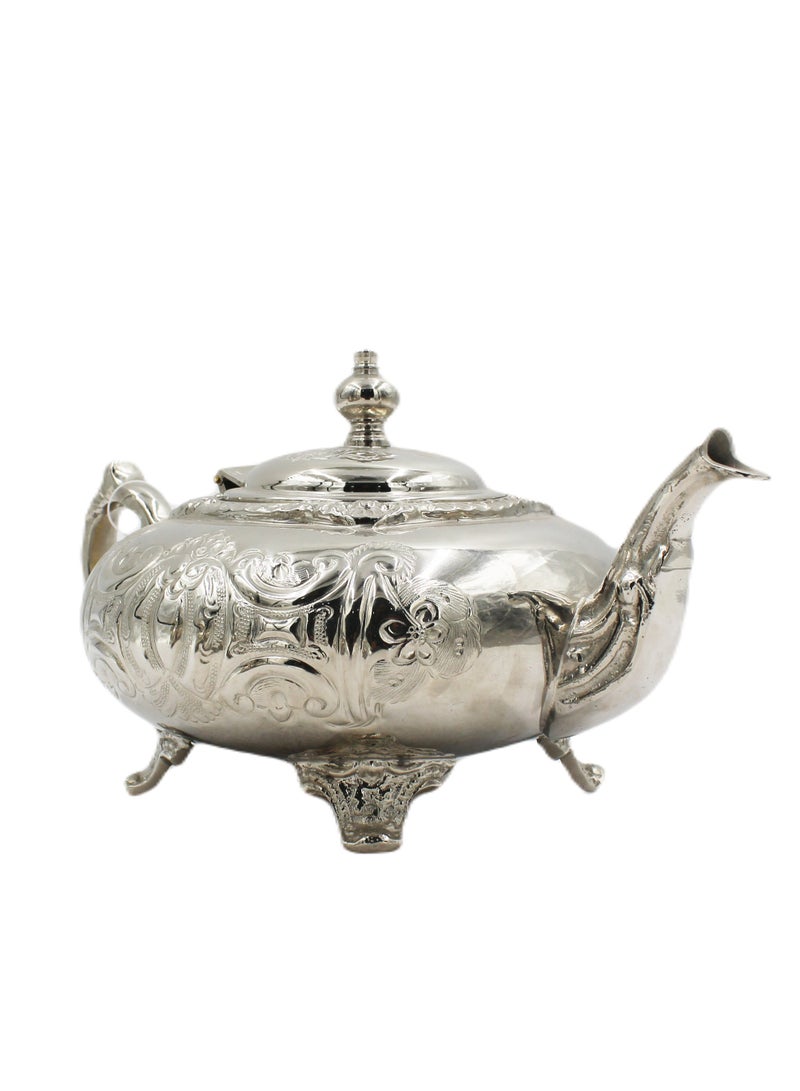 Moroccan Arabic Traditional Silver Plated Tea Pot 21 X 30 cm