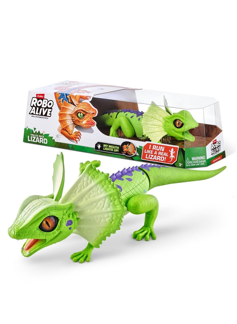 ZURU ROBO ALIVE Robotic Pet Frilled Neck LIZARD for Ages 3+ (Green)