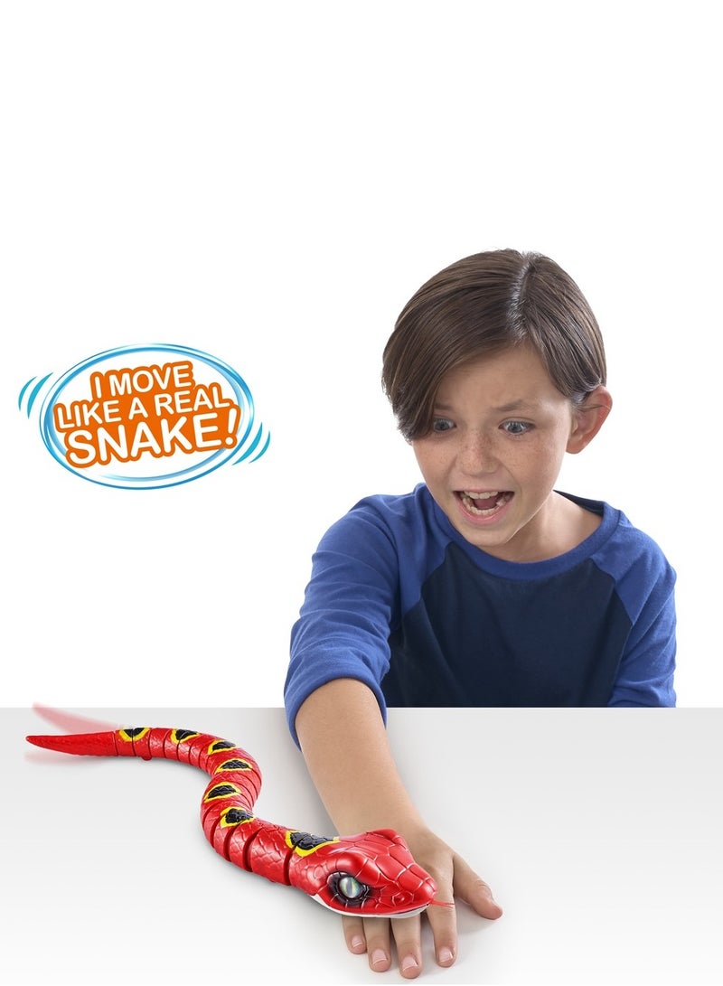 ZURU ROBO ALIVE Robotic Pet Slithering SNAKE for Ages 3+ (Red)