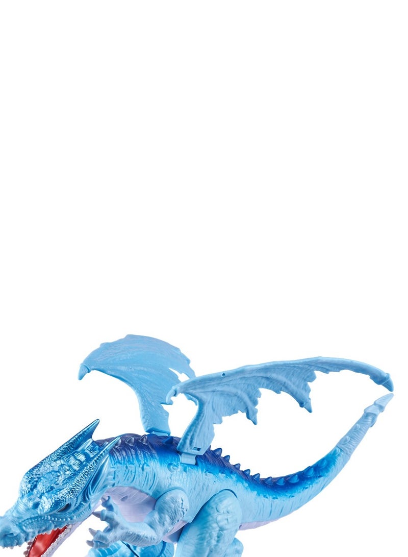 ZURU ROBO ALIVE ROBOTIC-SERIES1 Fire Breathing Roaring Dragon (BLUE) for Ages 3+