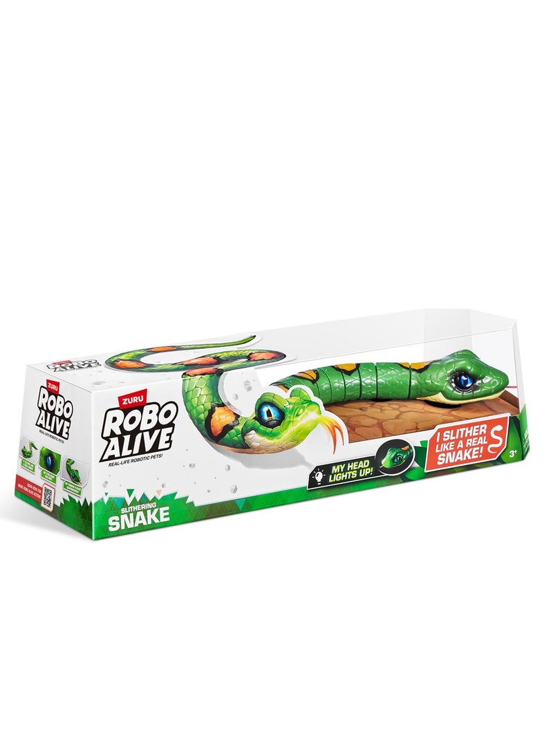 ZURU ROBO ALIVE Robotic Pet Slithering SNAKE for Ages 3+ (Green)