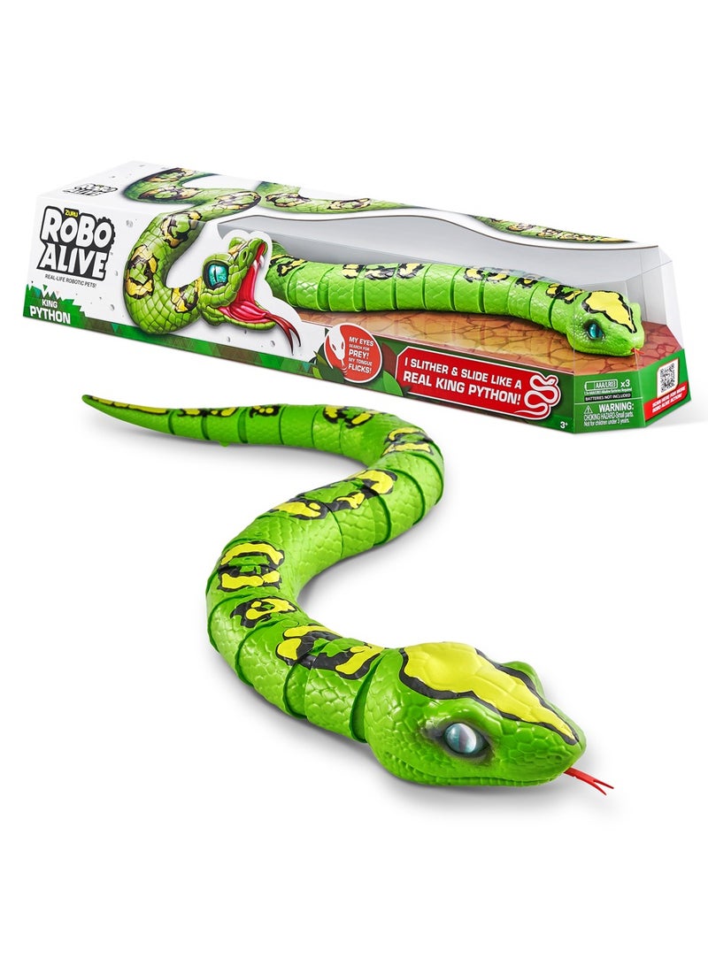 ZURU ROBO ALIVE King Python, Battery-Powered Robotic Interactive Electronic Toy Pet Reptile Ultra Real Movements Prankst Toys For Ages 3+