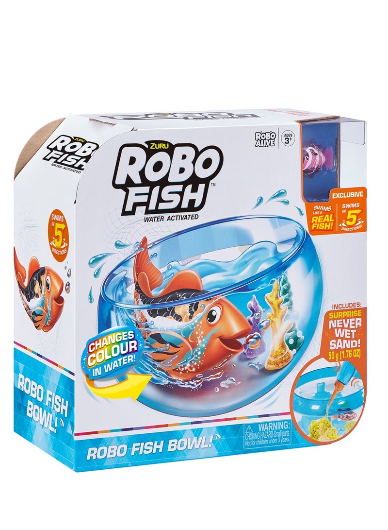 ZURU ROBO ALIVE FISH BOWL Playset For Ages 3+ (Toy Fish Color May Vary)