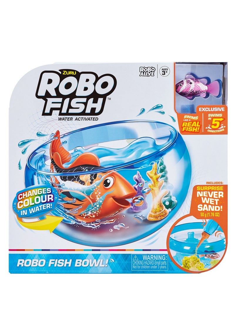 ZURU ROBO ALIVE FISH BOWL Playset For Ages 3+ (Toy Fish Color May Vary)