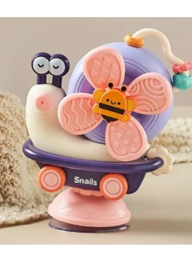 Snail Suction Cup Windmill, Montessori Sensory Activities Inspired Bath Toy, Cartoon Animal Detachable Fidget Spinner, Newborn Gift