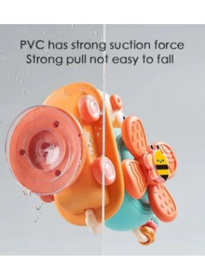 Snail Suction Cup Windmill, Montessori Sensory Activities Inspired Bath Toy, Cartoon Animal Detachable Fidget Spinner, Newborn Gift