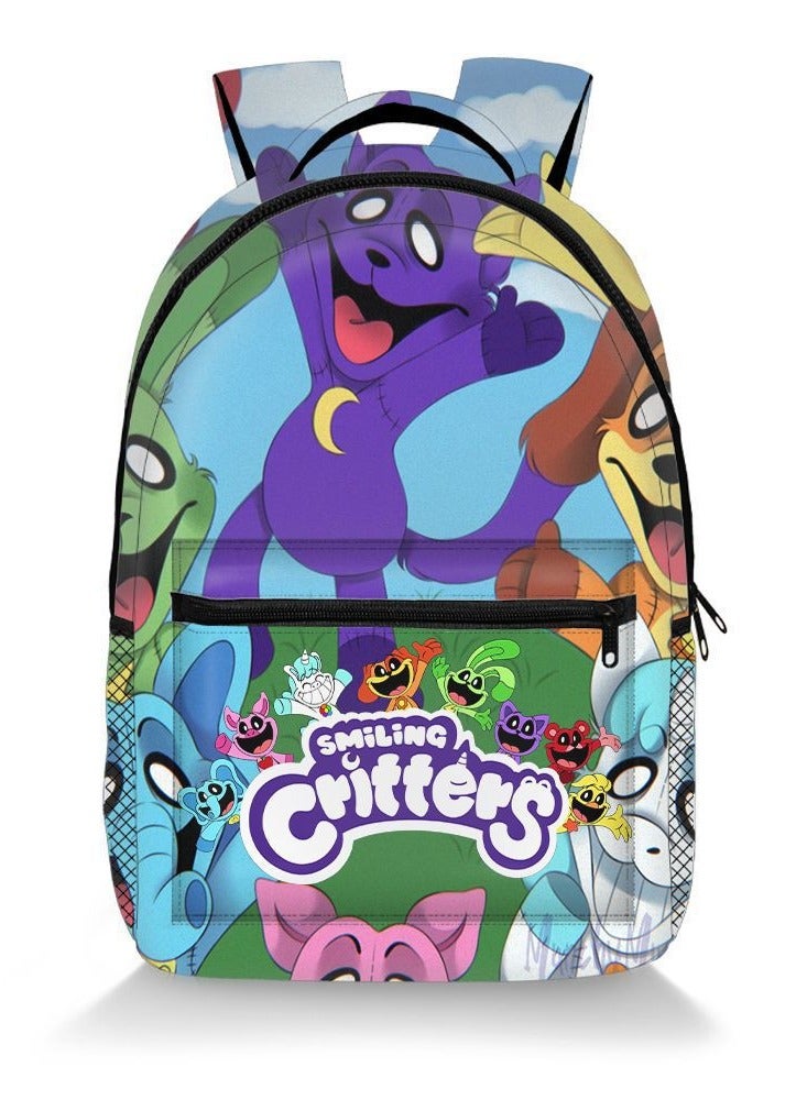 Large Capacity Backpack Smiling Critters Pattern