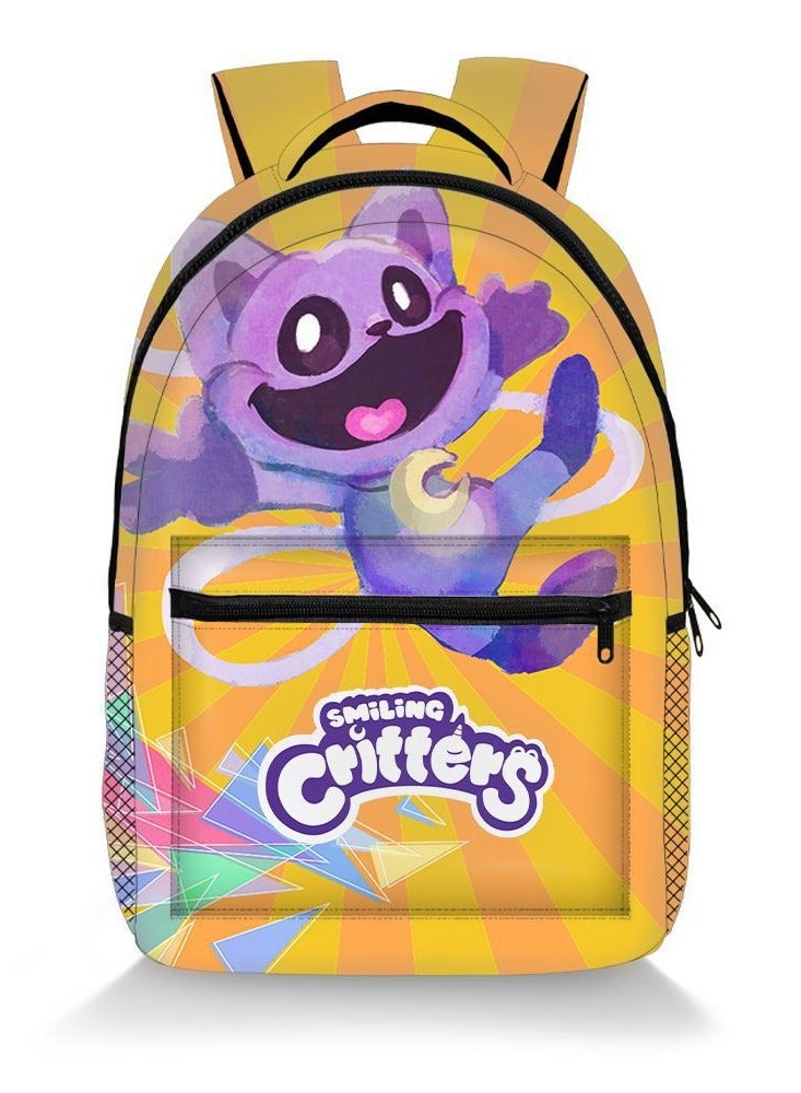 Large Capacity Backpack Smiling Critters Pattern