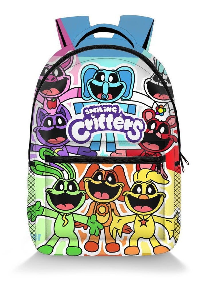 Large Capacity Backpack Smiling Critters Pattern