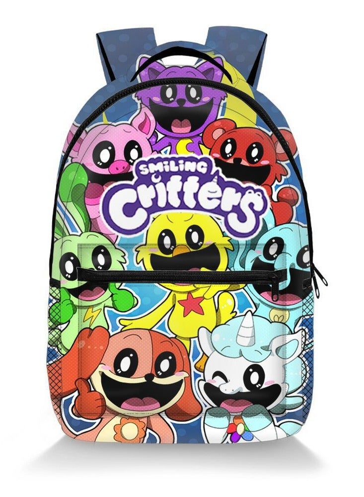 Large Capacity Backpack Smiling Critters Pattern