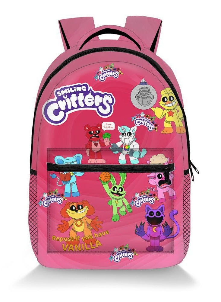 Large Capacity Backpack Smiling Critters Pattern