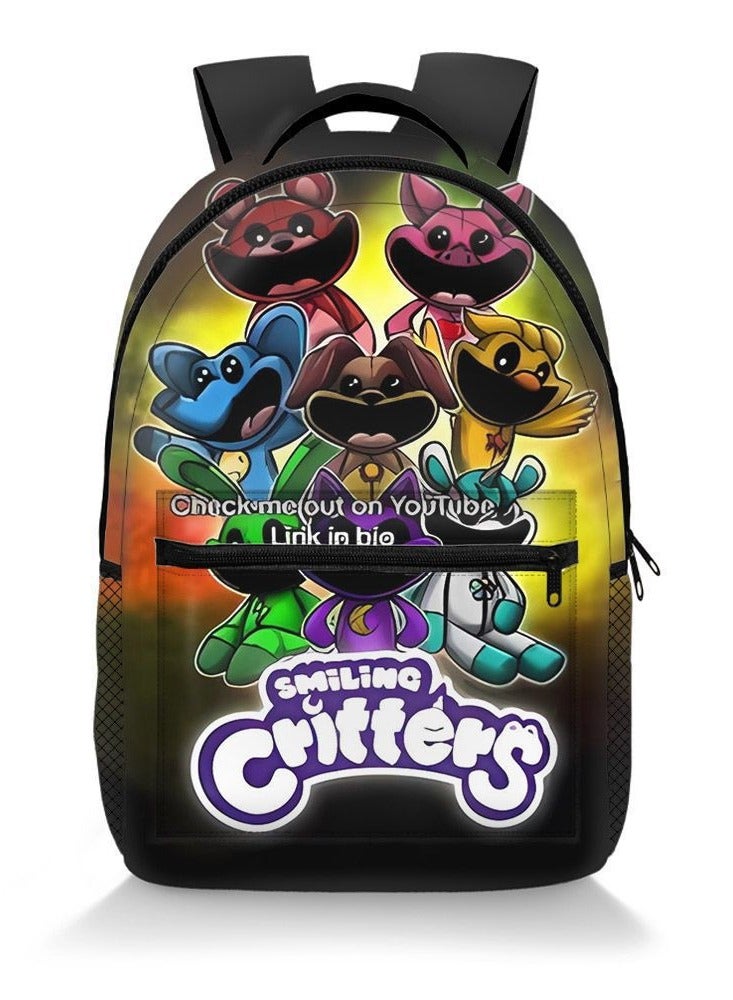 Large Capacity Backpack Smiling Critters Pattern