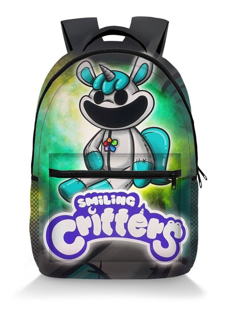 Large Capacity Backpack Smiling Critters Pattern