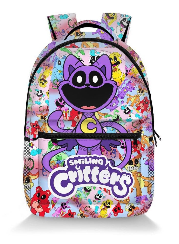 Large Capacity Backpack Smiling Critters Pattern