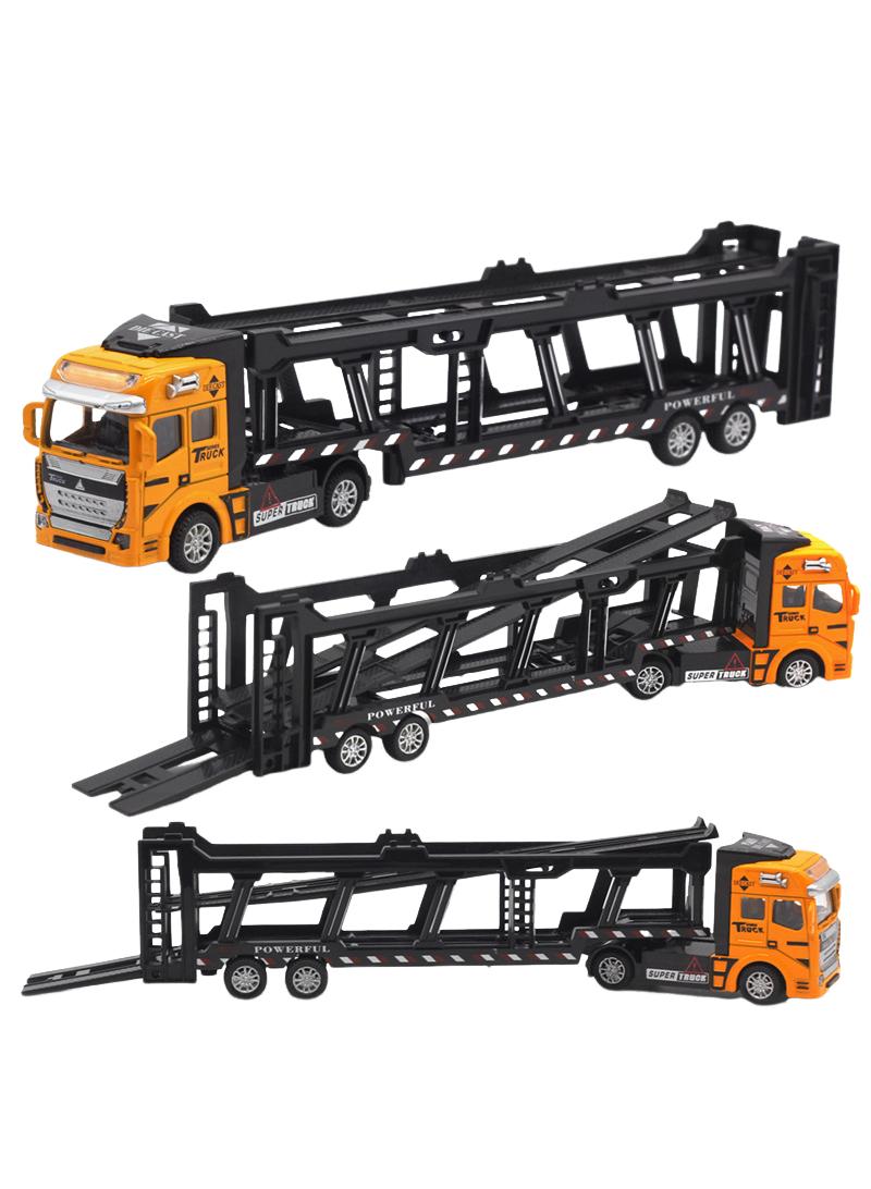 1 Pcs Alloy Transporter Model Pull Back Toy Truck Yellow/Black