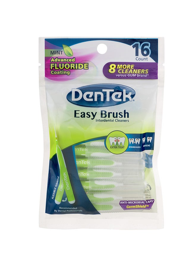 16-Piece Easy Brush Interdental Cleaners Green