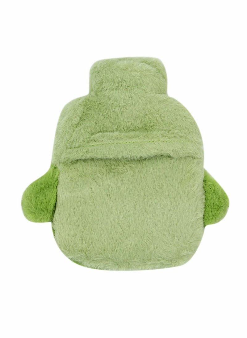 Hot Water Bottle with Soft Cover Water Bag with 3D Cartoon Plush Cover, for Neck, Shoulder Pain and Hand Feet Warmer, Menstrual Cramps, Hot Compress and Cold Therapy