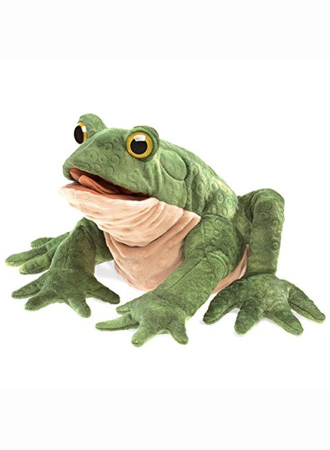 Toad Hand Puppet Green/Light Tan