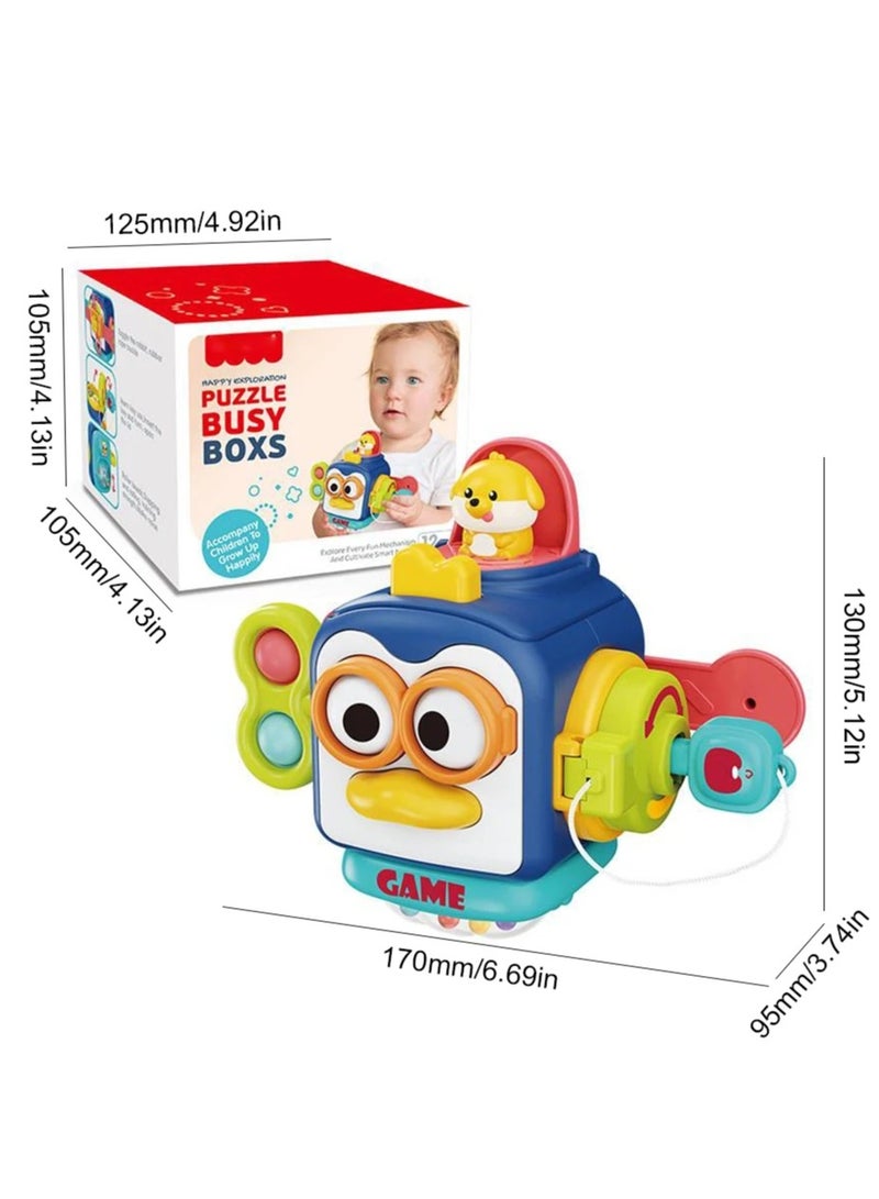Montessori Fun Penguin Toy, BPA Free Montessori Cube, Hand Eye Coordination Toy for Babies Over 12 Months
