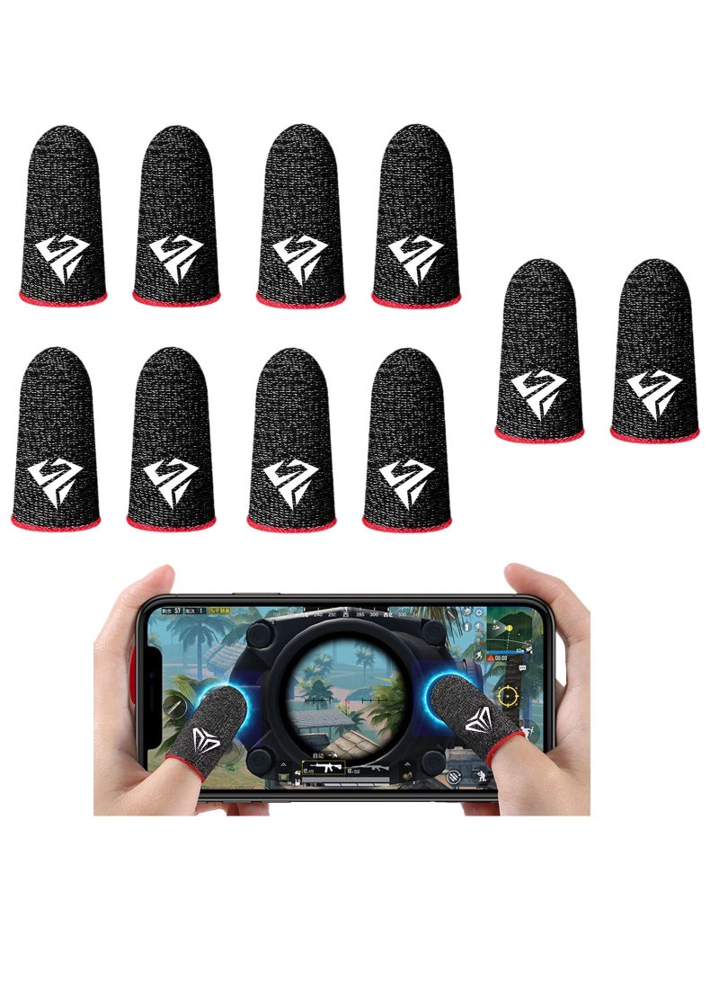 Mobile Game Controller Finger Sleeve Sets, Anti-Sweat Breathable Full Touch Screen Sensitive Shoot Aim Joysticks Finger Set For Pubg/Knives Out/Rules Of Survival