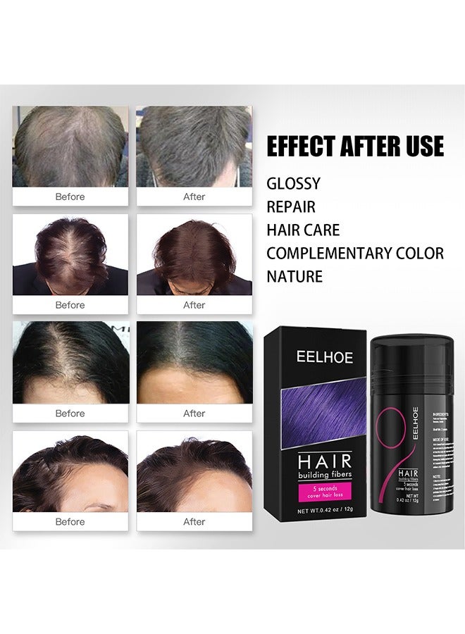 Hair Building Fibers- 5 Seconds Cover Hair Loss , Keratin Thicker Anti Hairs Loss Concealer Thickening Fiber Powders Growth , Conceals Hair Loss And Look Younger