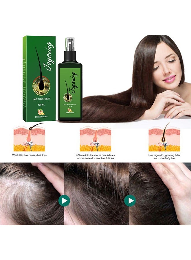 Hair Treatment Green Ginger Serum Hair Lotion ,Hair Loss Treatments, Aids against Hair-thining, Hair Regrowth Treatment-120ML