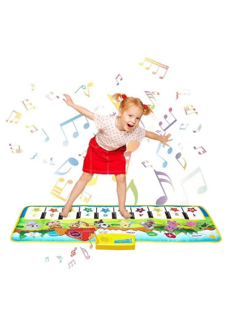 Dance Mat Kids Piano Mat Music Dance Mats Touch Play Mats Floor Keyboard Musical Carpet Mat Toy Volume Adjustable
