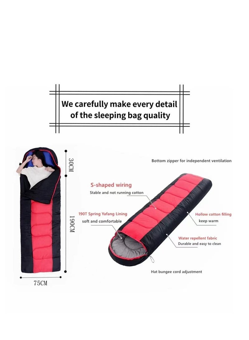 COOLBABY Widened Sleeping Bag Lightweight Waterproof Warm Adult Camping Sleeping Bag with Compression Bag Backpack Sleeping Bag for Outdoor Camping Hiking and Traveling