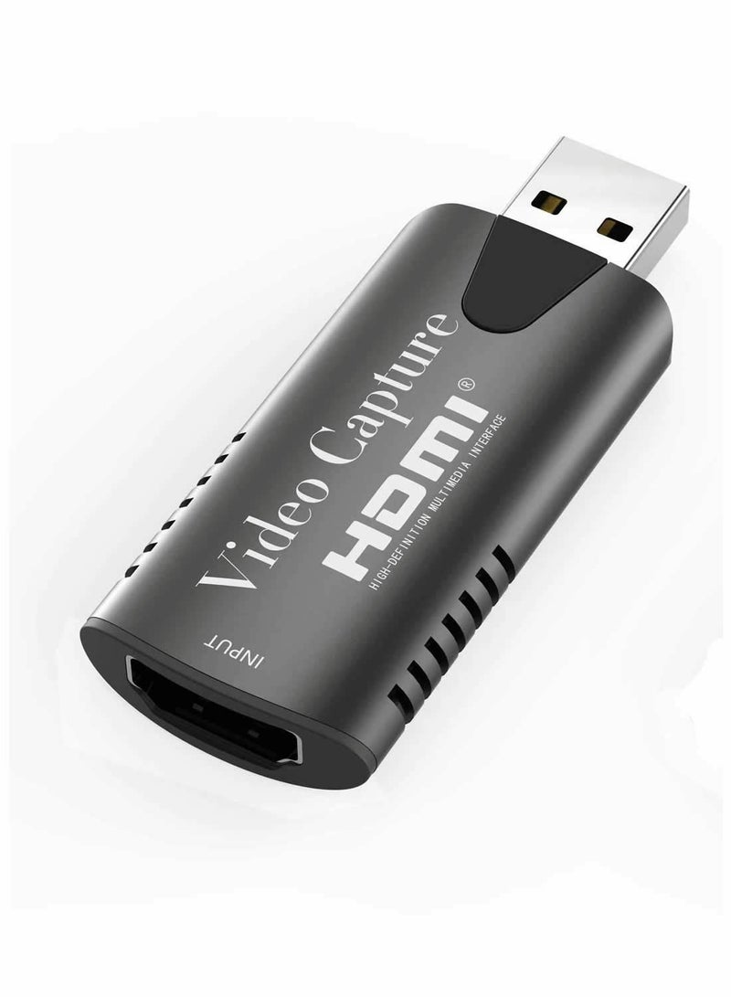 4K HDMI Video Capture Card, HDMI to USB 3.0 Record Capture Device, 1080P 60FPS Record Capture Device Adapter