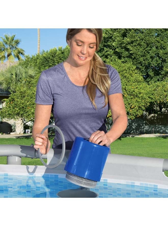 Bestway Flowclear Wall Mount Surface Skimmer | Cleans Above Ground Pools | Attracts Floating Debris, One Size, Grey