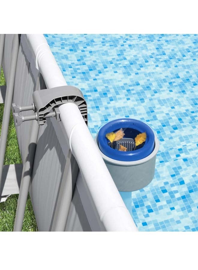Bestway Flowclear Wall Mount Surface Skimmer | Cleans Above Ground Pools | Attracts Floating Debris, One Size, Grey